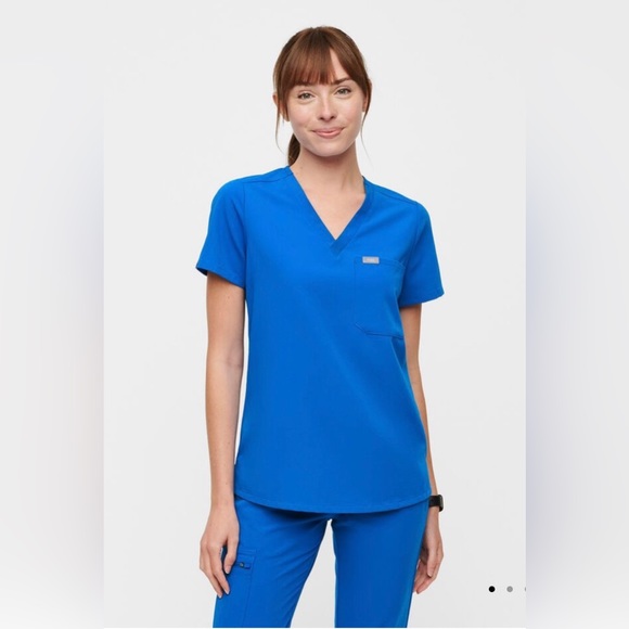 Figs Other - Figs Deep Royal Blue Set Livingston Pants /Catarina One-Pocket Scrub Top Size S